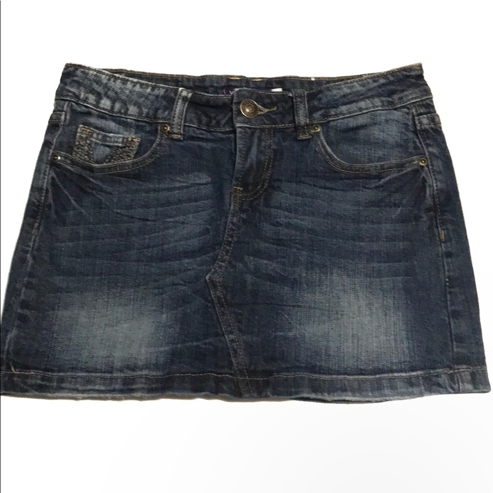 Vigoss Denim dark wash mini skirt size 1